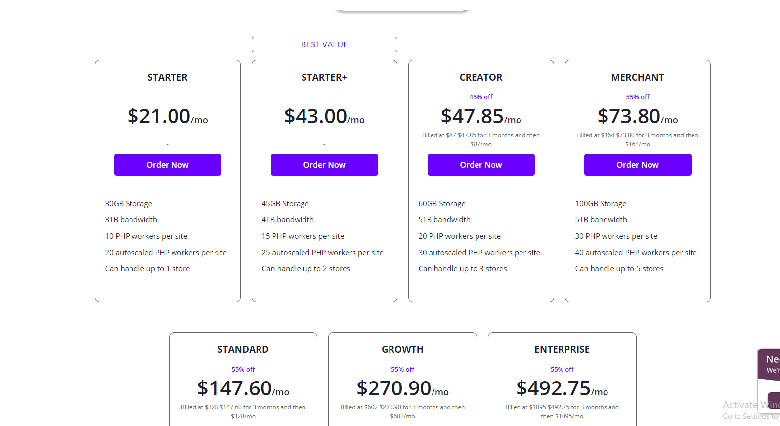 Liquid Web Pricing 
